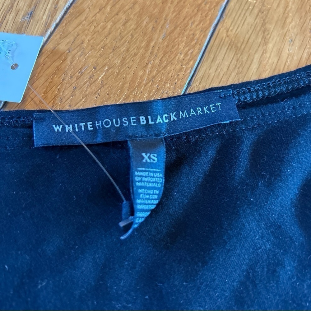New NWT White House Black Market Size XS Fitted One Shoulder Long Sleeve Shirt - Picture 5 of 6